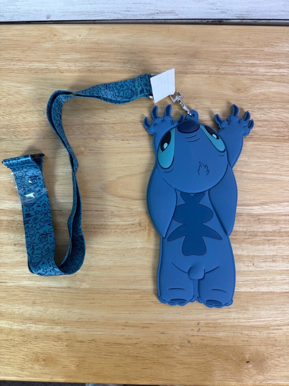 Disney Blue Stitch Lanyard ID Holder